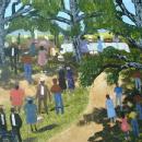 HELEN LAFRANCE FOLK ART PAINTING/ SOUTHERN SELF-TAUGHT