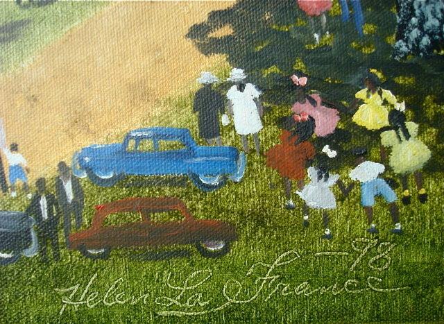 HELEN LAFRANCE FOLK ART PAINTING/ SOUTHERN SELF-TAUGHT