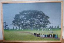 HELEN LaFRANCE PAINTING/FUNERAL IN THE FOG O/C p. 92