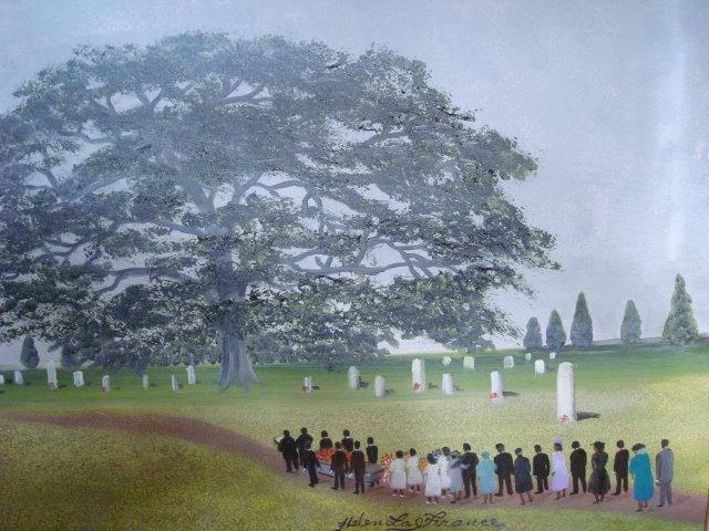 HELEN LaFRANCE PAINTING/FUNERAL IN THE FOG O/C p. 92