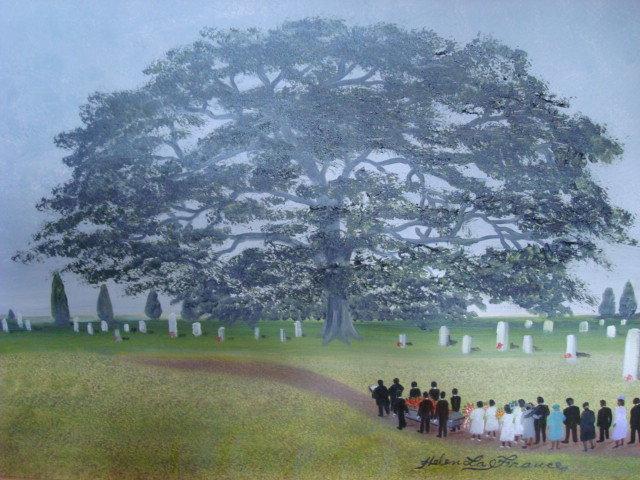 HELEN LaFRANCE PAINTING/FUNERAL IN THE FOG O/C p. 92