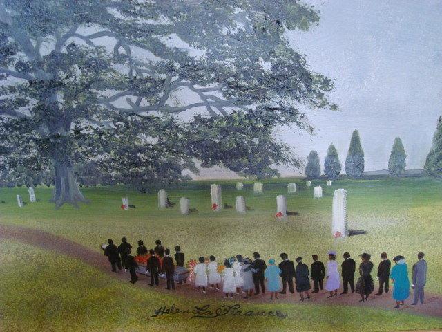 HELEN LaFRANCE PAINTING/FUNERAL IN THE FOG O/C p. 92