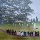 HELEN LaFRANCE PAINTING/FUNERAL IN THE FOG O/C p. 92