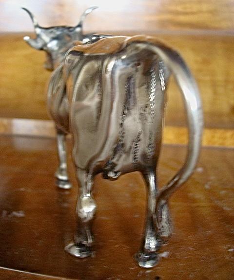 SILVER COW CREAMER / 1930 GERMAN CONTINENTAL SILVER