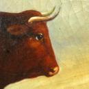 19thC BULL PAINTING / ENGLISH SCHOOL ANIMAL PORTRAIT