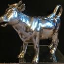 SILVER COW CREAMER / STERLING 1880-1920 GERMANY / HEAVY 16.55 TROY OUNCES!