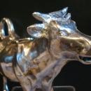 SILVER COW CREAMER / STERLING 1880-1920 GERMANY / HEAVY 16.55 TROY OUNCES!