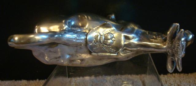 SILVER COW CREAMER / STERLING 1880-1920 GERMANY / HEAVY 16.55 TROY OUNCES!