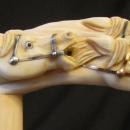 IVORY SWORD CANE/ VICTORIAN HORSE RACING STICK / WIN PLACE & SHOW / TOLEDO BLADE
