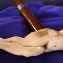 IVORY EROTIC SWORD CANE c. 1800s-1900 SOLINGEN STEEL BLADE