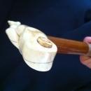 IVORY EROTIC SWORD CANE c. 1800s-1900 SOLINGEN STEEL BLADE