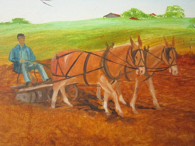 HELEN LaFRANCE PAINTING/ PLOWING O/B 1986