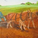 HELEN LaFRANCE PAINTING/ PLOWING O/B 1986