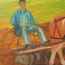 HELEN LaFRANCE PAINTING/ PLOWING O/B 1986