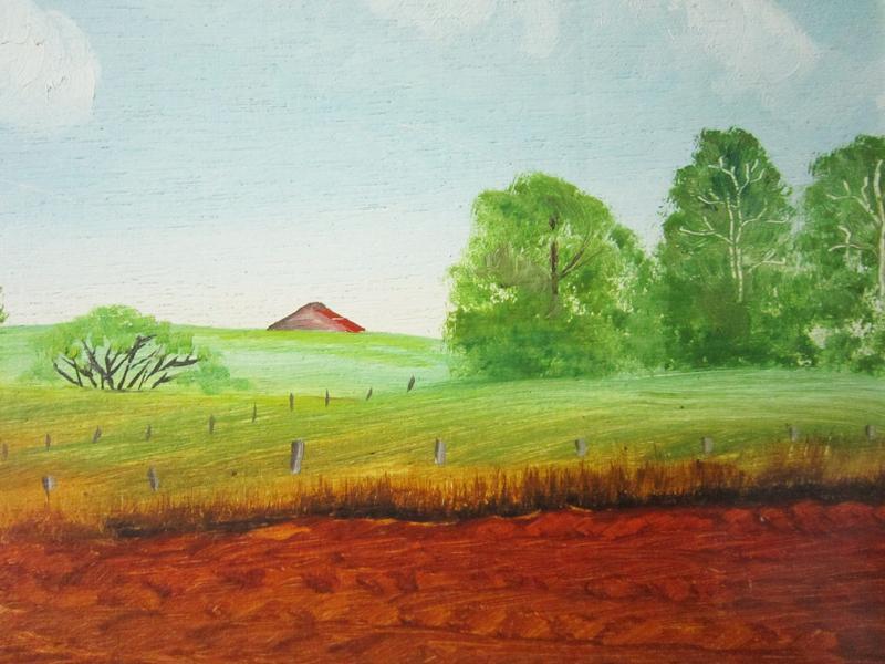 HELEN LaFRANCE PAINTING/ PLOWING O/B 1986