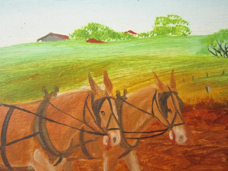 HELEN LaFRANCE PAINTING/ PLOWING O/B 1986