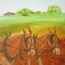 HELEN LaFRANCE PAINTING/ PLOWING O/B 1986