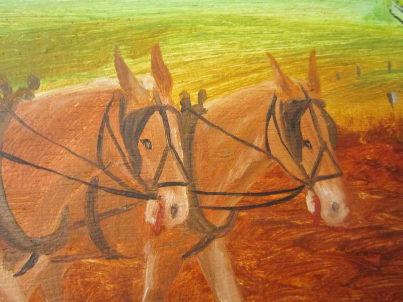 HELEN LaFRANCE PAINTING/ PLOWING O/B 1986