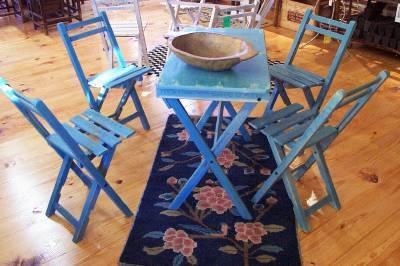 Reproduction French Folding Table Chair Set