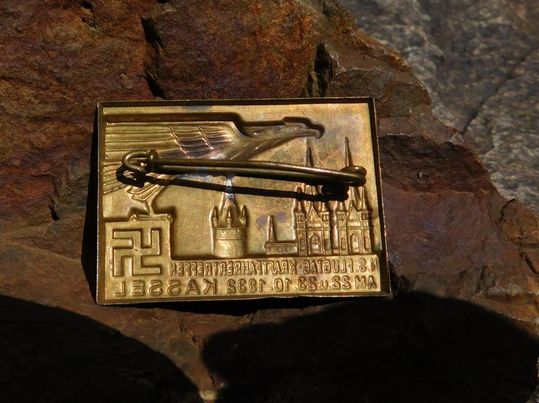Vintage Scarce WWII German Nazi N.S. Flugtag Kraftfahrertreffen (Flight Day) Tinnie - 1932