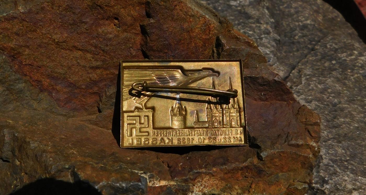 Vintage Scarce WWII German Nazi N.S. Flugtag Kraftfahrertreffen (Flight Day) Tinnie - 1932