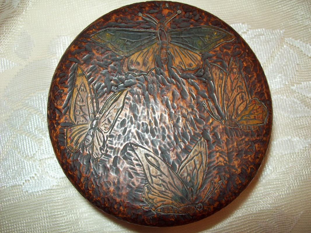Pyrography Trinket Box / Powder Box