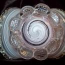 Scalloped & Pink Striped Candy Dish