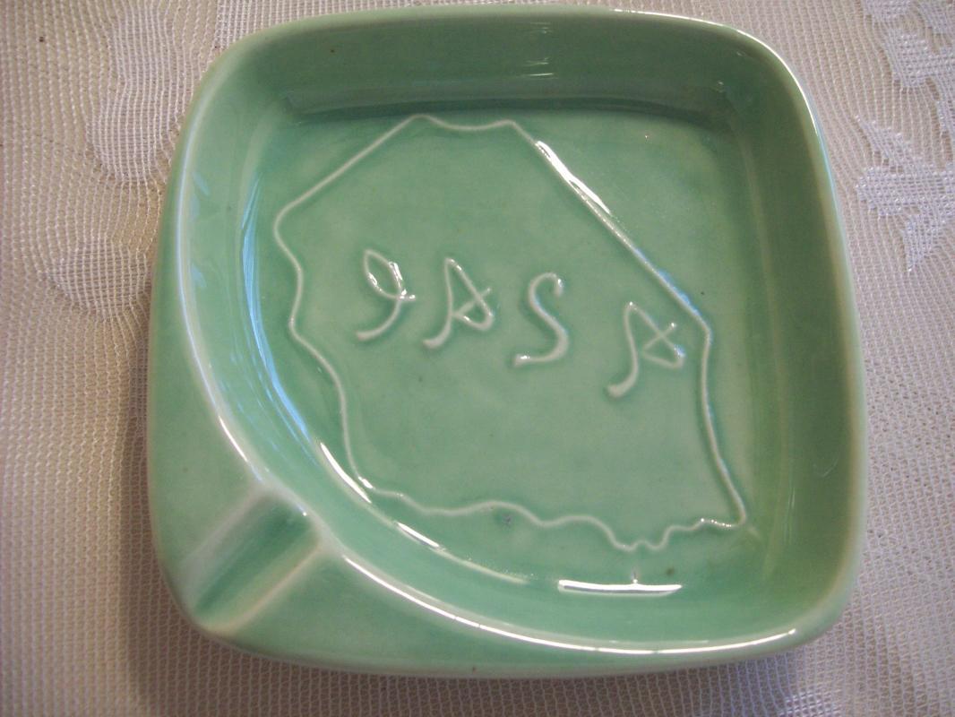Jade Green IASA Ashtray by Haeger