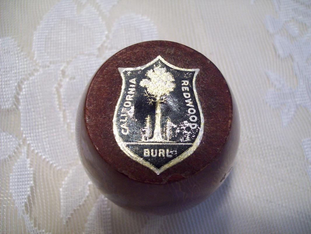 California Redwood Burl Souvenir Pot