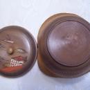 Oriental Carved Wooden Bowl with Lid
