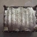 Silvertone Baroque Footed & Red Velvet lined Trinket Box