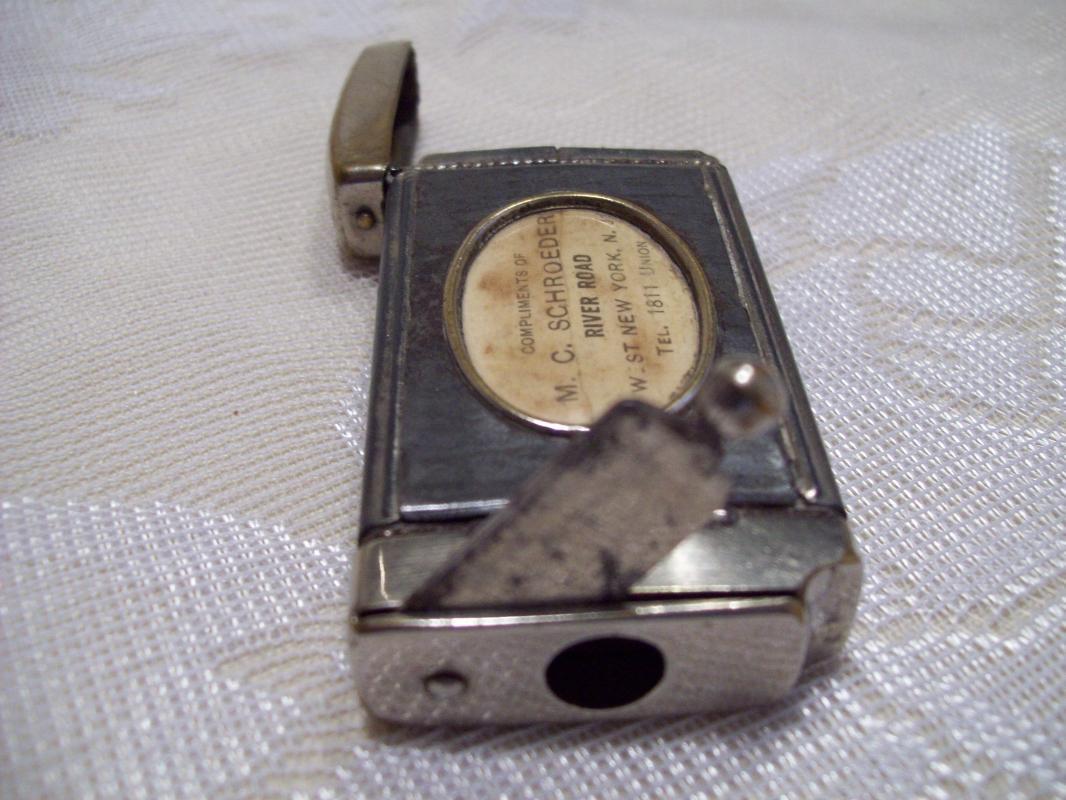 Horse Medallion Advertising Match Safe with Cigar Cutter