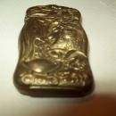 Art Nouveau Patinated Brass Match Safe - Matchsafe