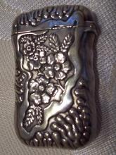 Pairpoint Sterling Floral Match Safe - Matchsafe