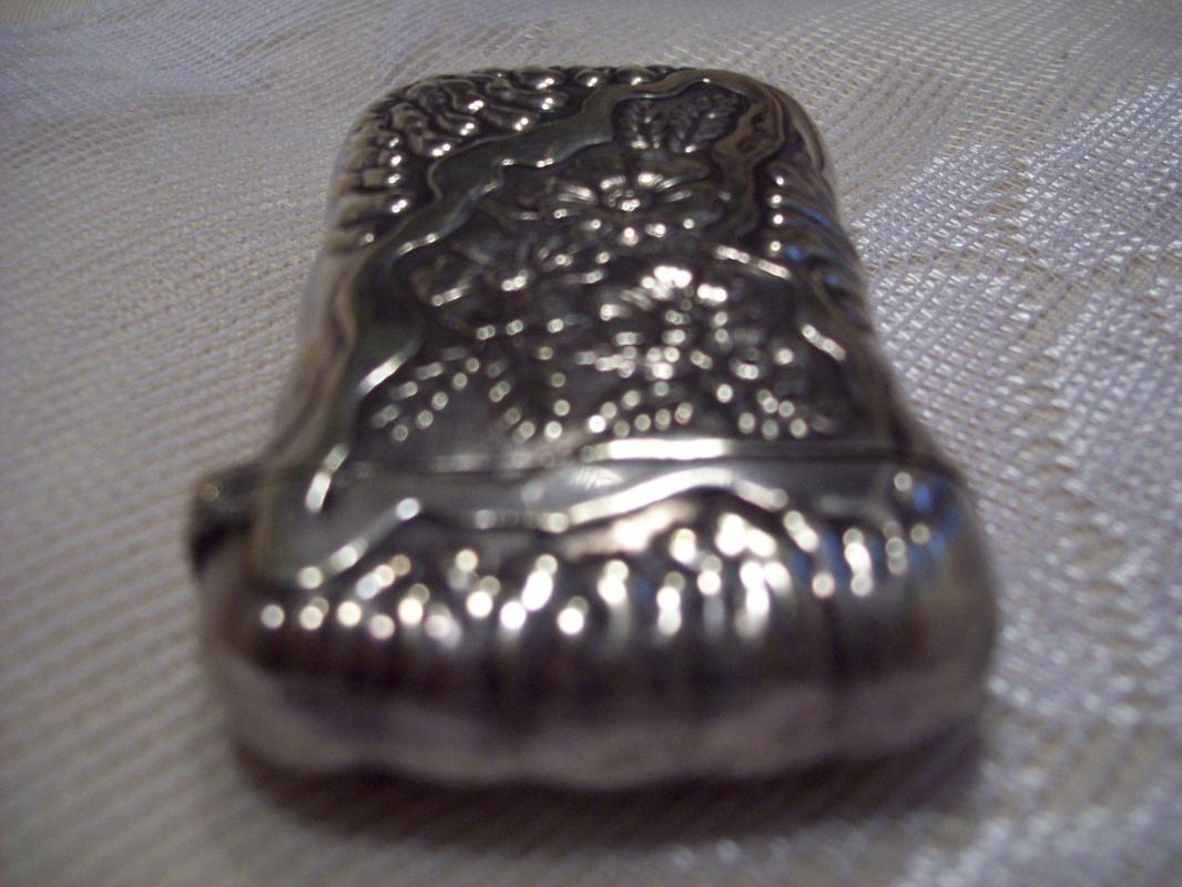 Pairpoint Sterling Floral Match Safe - Matchsafe
