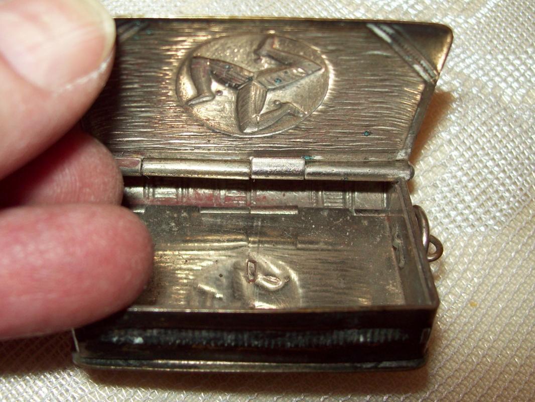 Book Style with Fob Ring Match Safe - Vesta & Stamp Safe