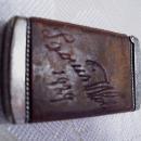 Pyro on Leather Indian Head Match Safe - Matchsafe