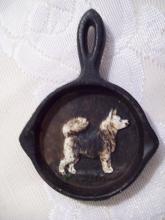 Cast Iron Dog Mini Pan Souvenir Ashtray