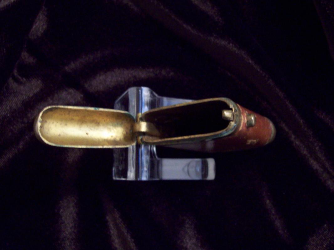 Brass & Leather Button Security Match Safe - Vesta