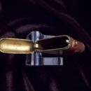Brass & Leather Button Security Match Safe - Vesta
