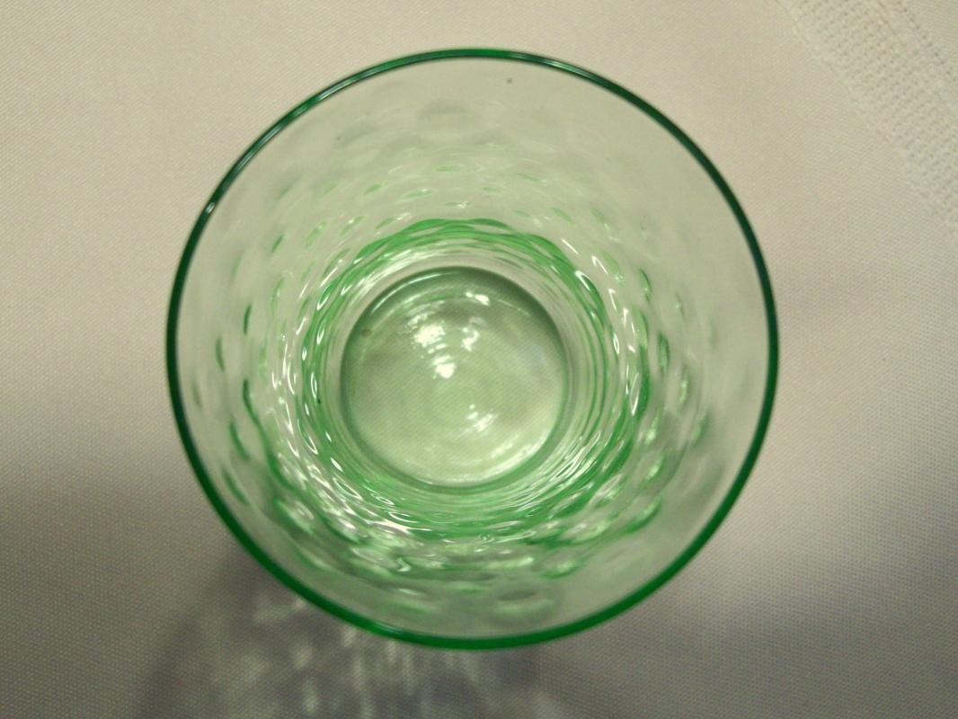 Little Green Coin-dot Juice Glass