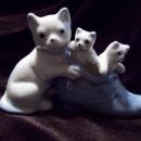 Occupied Japan Kittens in Blue Shoe Figurine