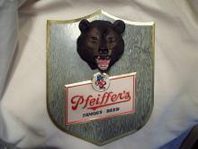 Pfeiffer's Famous Beer Black Bear Wall Plaque