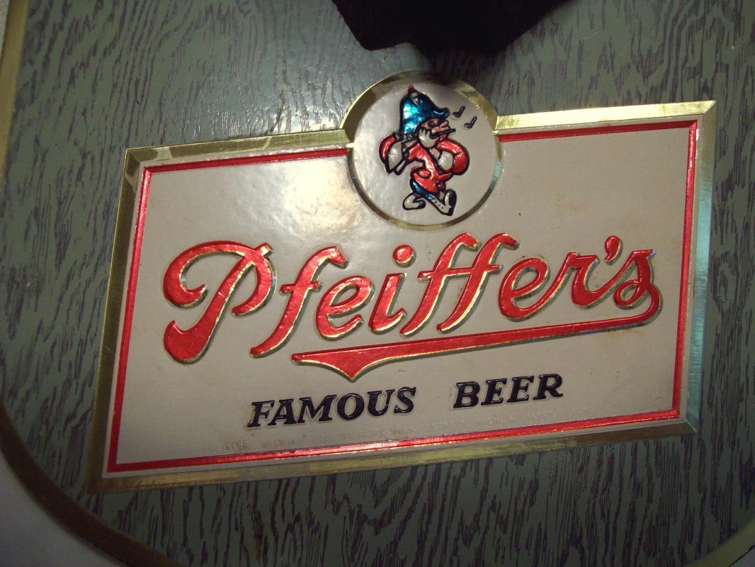 Pfeiffer's Famous Beer Black Bear Wall Plaque