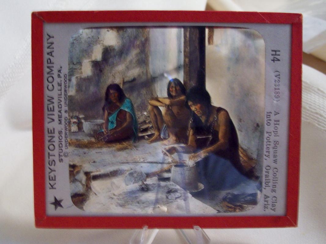 Keystone View Glass Slide - Hopi Squaw