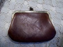 Brown Leather Change Purse