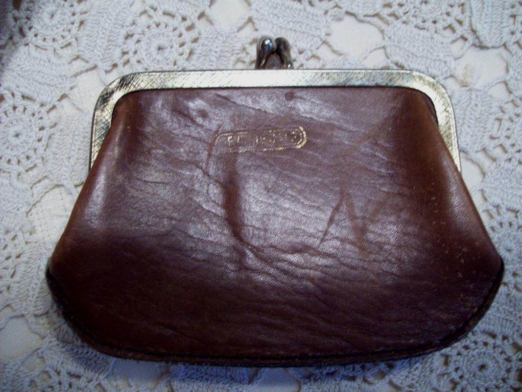 Brown Leather Change Purse