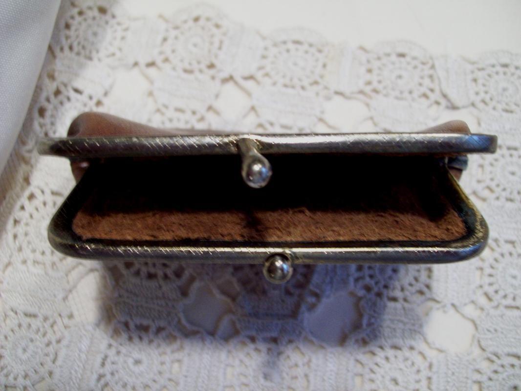 Brown Leather Change Purse