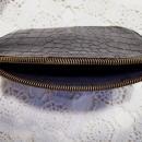 Black Leather Embossed Change Purse