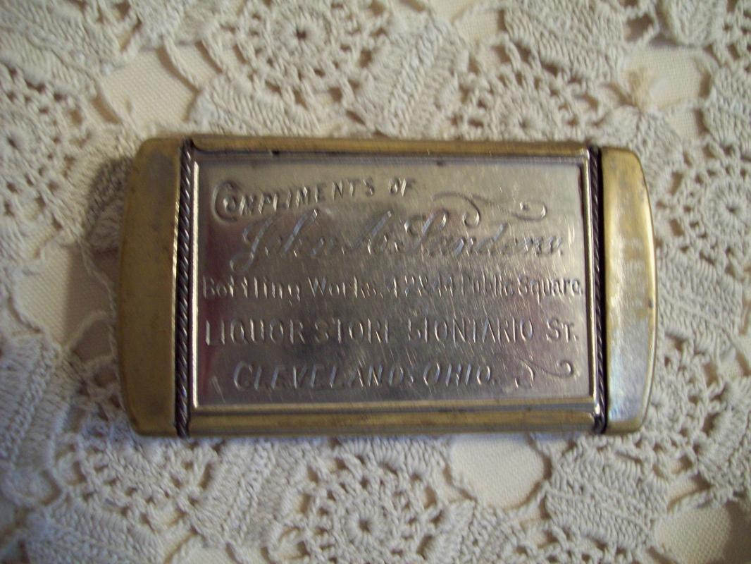 John A Sanders Liquor Store Advertising Match Safe - Matchsafe